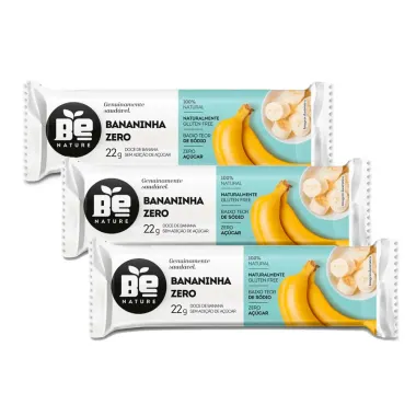 Kit 3 Bananinha Be Nature Sem Adição Açúcar 22g
