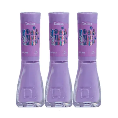 Kit 3 Esmalte Dailus Good Vibezinha Mó Paz 8ml