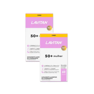 Kit 2 Lavitan 50+ Mulher Suplemento Alimentar com 60 Comprimidos
