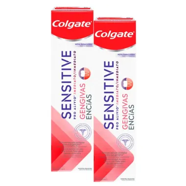 Kit 2 Creme Dental Colgate Sensitive Pro Alívio Imediato Gengivas 90g
