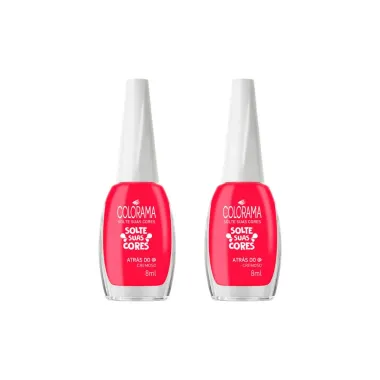 Kit 2 Esmalte Colorama Solte Suas Cores Cor Atrás do @ Cremoso 8ml