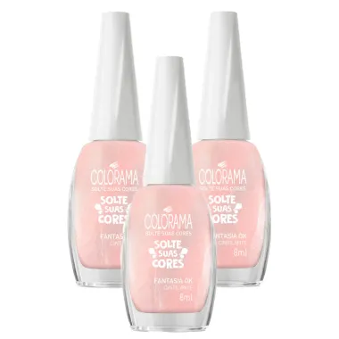Kit 3 Esmalte Colorama Solte Suas Cores Cor Fantasia Ok Cintilante 8ml