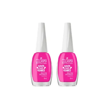 Kit 2 Esmalte Colorama Solte Suas Cores Cor Rolê em São Paulo Cremoso 8ml