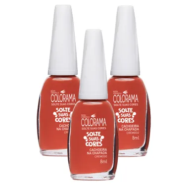 Kit 3 Esmalte Colorama Solte Suas Cores Cachoeira na Chapada 8ml