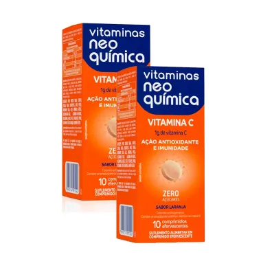 Kit 2 Vitamina C Neo Química 10 Comprimidos Efervescentes