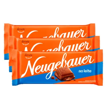 Kit 3 Chocolate Neugebauer ao Leite 80g