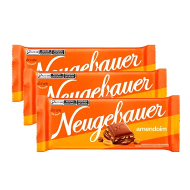 Kit 3 Chocolate Neugebauer Amendoim 80g