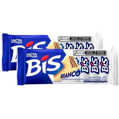 Kit 2 Chocolate Bis Lacta Branco Laka 100,8g