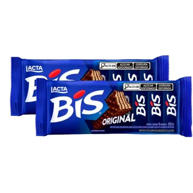 Kit 2 Chocolate Bis Lacta Ao Leite 100,8g