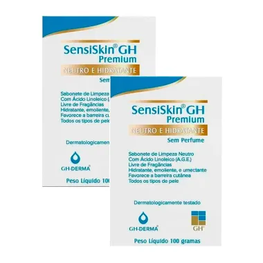 Kit 2 Sabonete GH Premium Neutro e Hidratante Sem Perfume 100g