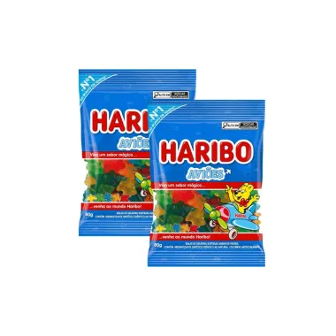 Kit 2 Balas Haribo Aviões 80g