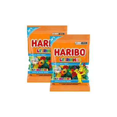 Kit 2 Balas Haribo Letrinhas Sortidas 80g