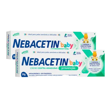 Kit 2 Nebacetin Baby Prevenção Creme Contra Assaduras 30g