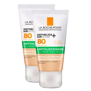 Kit 2 Protetor Solar Anthelios Airlicium+ FPS80 Antioleosidade Cor 2.0 40g