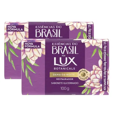 Kit 2 Sabonete em Barra Lux Essências do Brasil Dama-da-Noite 100g