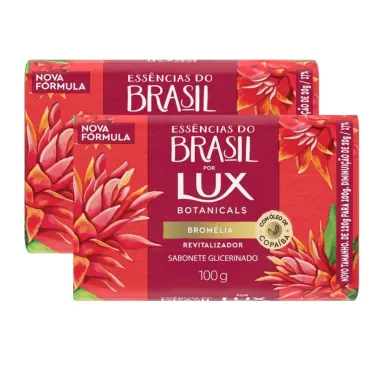 Kit 2 Sabonete em Barra LUX Essências do Brasil Bromélia 100g