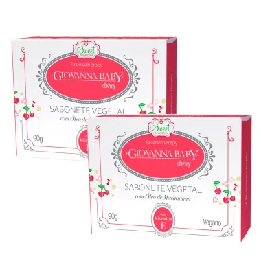 Kit 2 Sabonete em Barra Giovanna Baby Moments Aromatherapy Cherry 90g