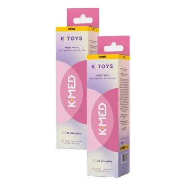 Kit 2 Massageador de Silicone K Toys Magic Mexe K-Med