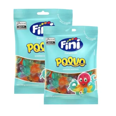 Kit 2 Balas Fini Gelatina Polvo Sabores Sortidos 80g