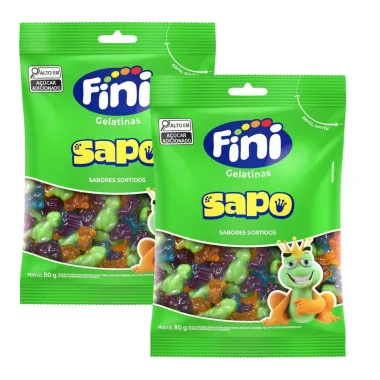 Kit 2 Balas Fini Gelatinas Sapo Sabores Sortidos 80g