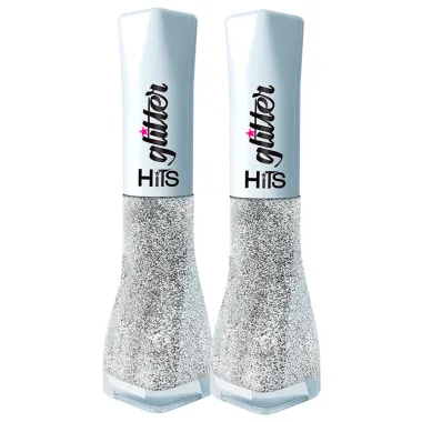 Kit 2 Esmalte Hits Glitter 5Free Cor Santiago 8ml