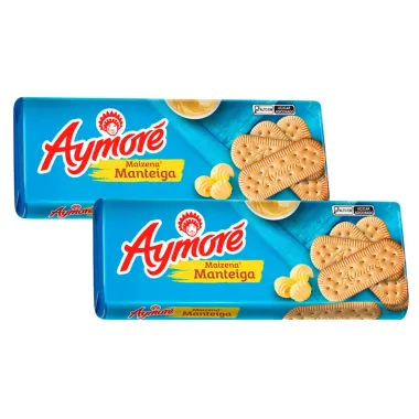 Kit 2 Biscoito Aymoré Maisena Manteiga 170g