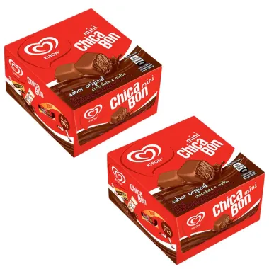 Kit 2 Sorvete Kibon Mini ChicaBon Chocolate 92g