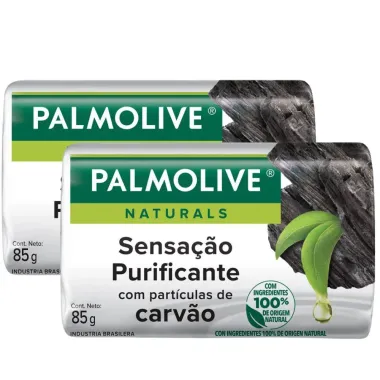 Kit 2 Sabonete em Barra Palmolive Naturals Sensação Purificante 85g
