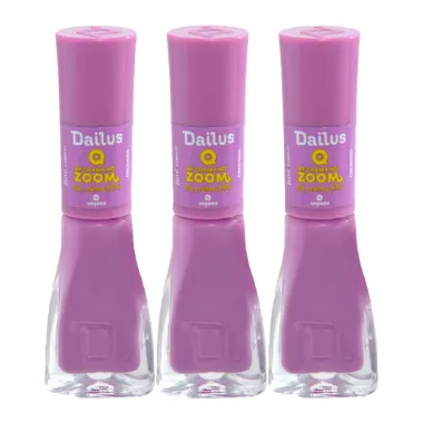 Kit 3 Esmalte Dailus Me Chama no Zoom Cor Né, Minha Filha 8ml