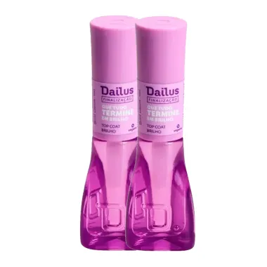 Top Coat Brilho Dailus Que Tudo Termine em Brilho 8ml | Kit com duas unidades