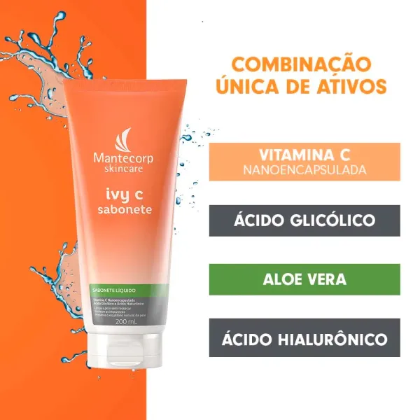 Ivy C Sabonete Líquido Facial 200ml - Drogaria Araujo