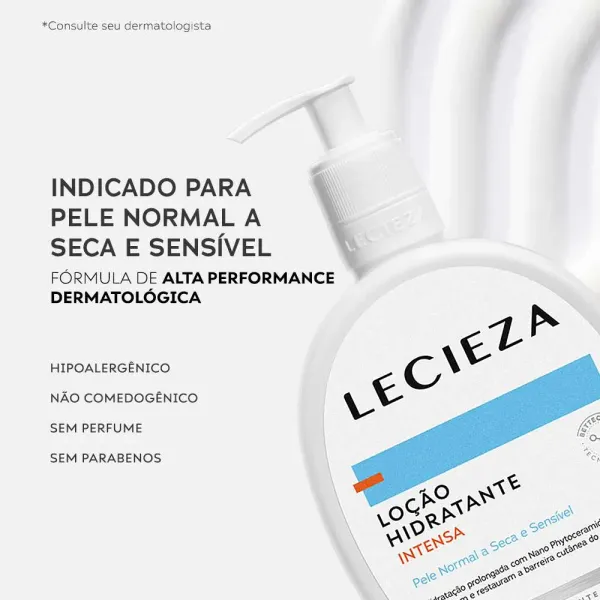 Loção Hidratante Lecieza Intensa Pele Normal a Seca e Sensível