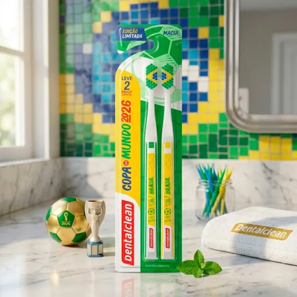 Escova de Dente Dentalclean Copa do Mundo 2026 Macia Sortidas 2