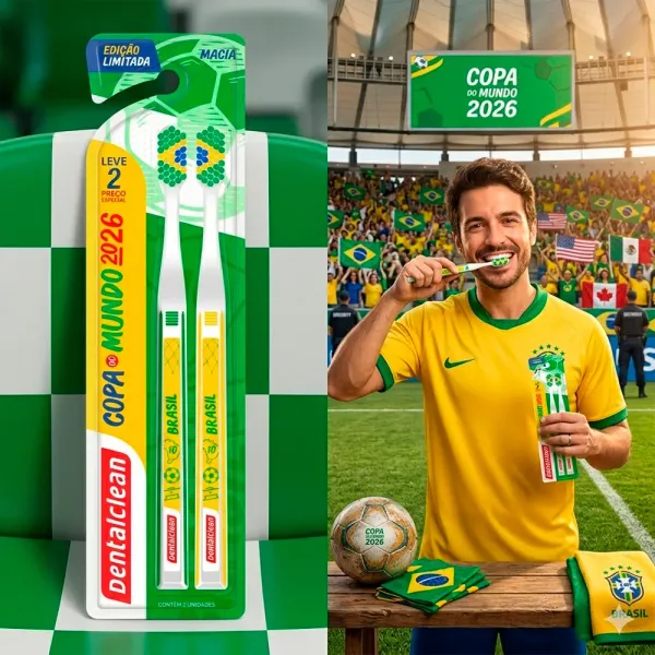 Escova de Dente Dentalclean Copa do Mundo 2026 Macia Sortidas 2