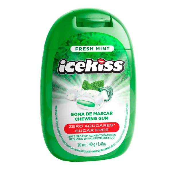 Goma de Mascar IceKiss Fresh Mint Zero Açúcares 40g - Drogaria Araujo