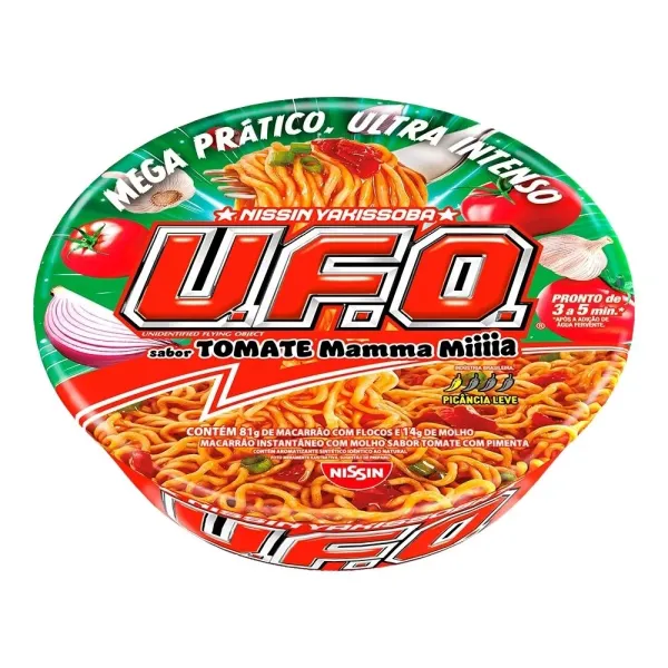 Macarrão Ufo Nissin Yakissoba Sabor Tomate Mamma Mia 95g