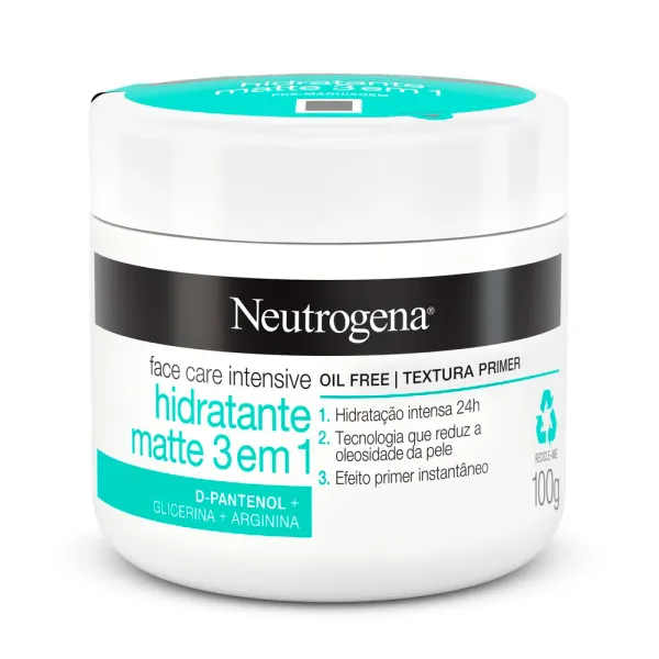 Creme Neutrogena Face Care Intensive Hidratante Matte 3 em 1 100g