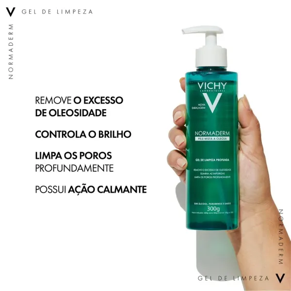 Normaderm Vichy Gel de Limpeza Profunda Facial 300g - Drogaria Araujo