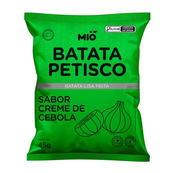 Batata Petisco Mió Sabor Creme de Cebola 45g - Drogaria Araujo