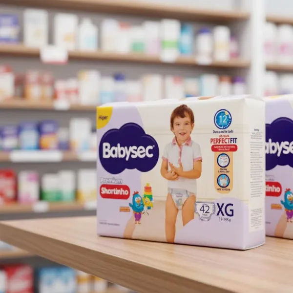 Fralda Shortinho Babysec Premium Tamanho XG com 42 Fraldas
