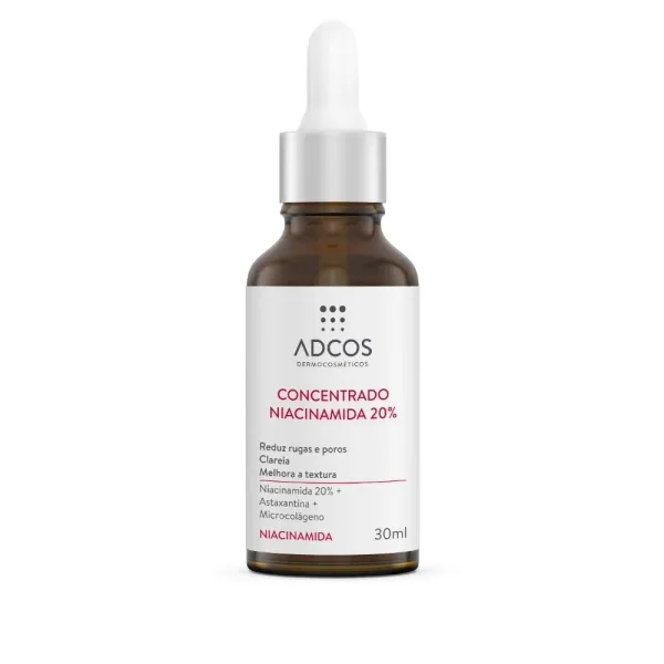 Concentrado Niacinamida 20% Adcos Sérum Facial 30ml - Drogaria Araujo
