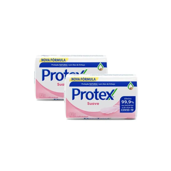 Kit 2 Sabonete em Barra Protex Suave 85g - Drogaria Araujo