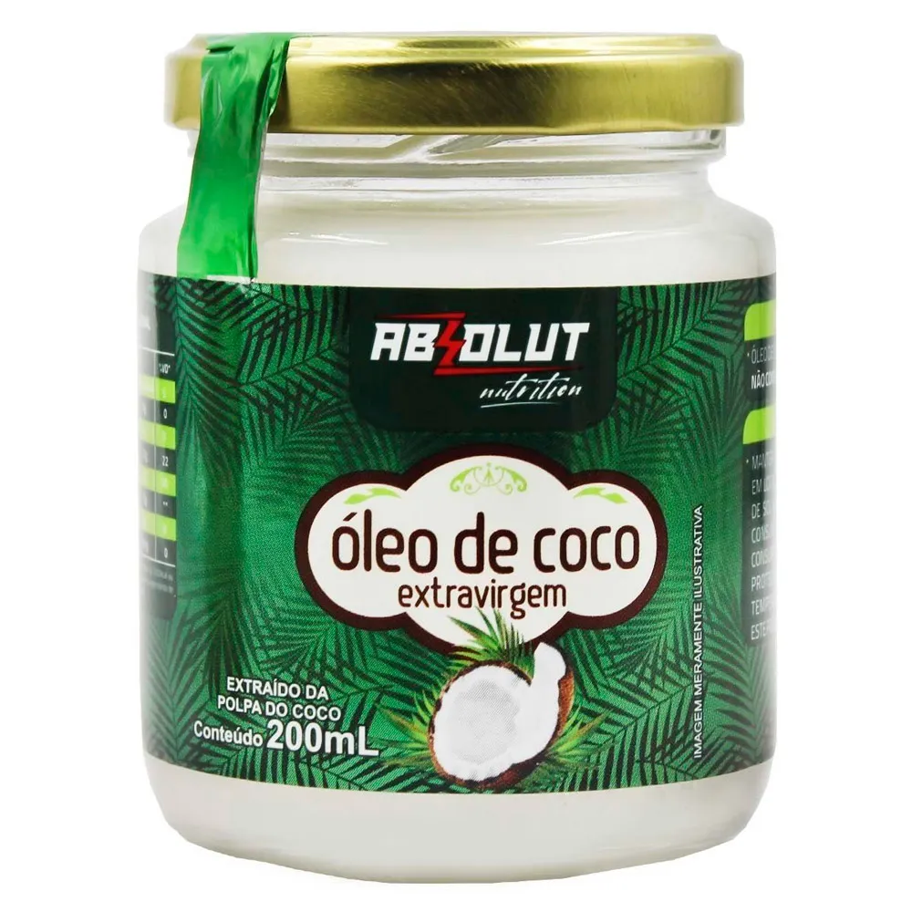 Oléo de Coco Absolut Nutrition Extra Virgem 200ml