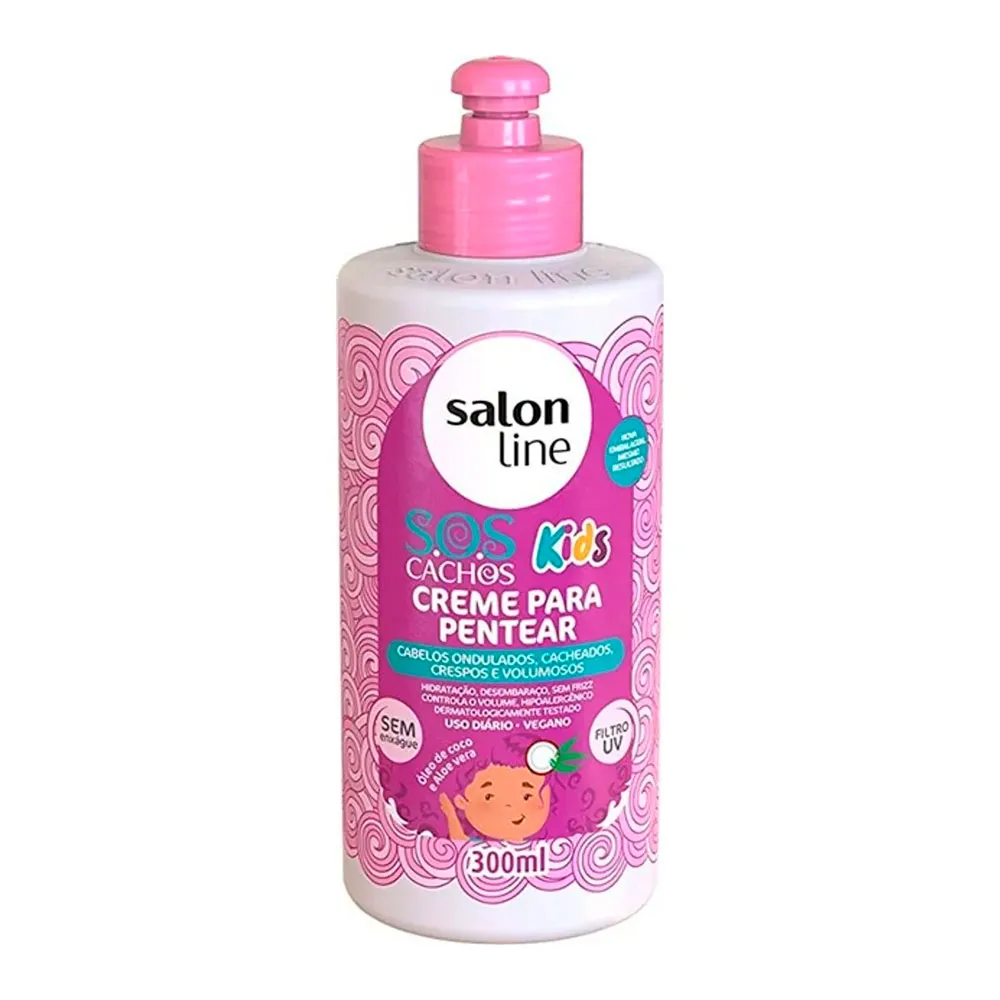 Creme de Pentear Salon Line S.O.S Kids Óleo de Coco e Aloe Vera 300ml