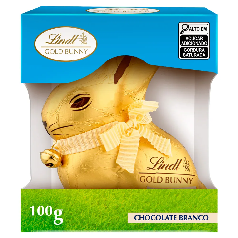 Coelho de Chocolate Branco Lindt Gold Bunny 100g