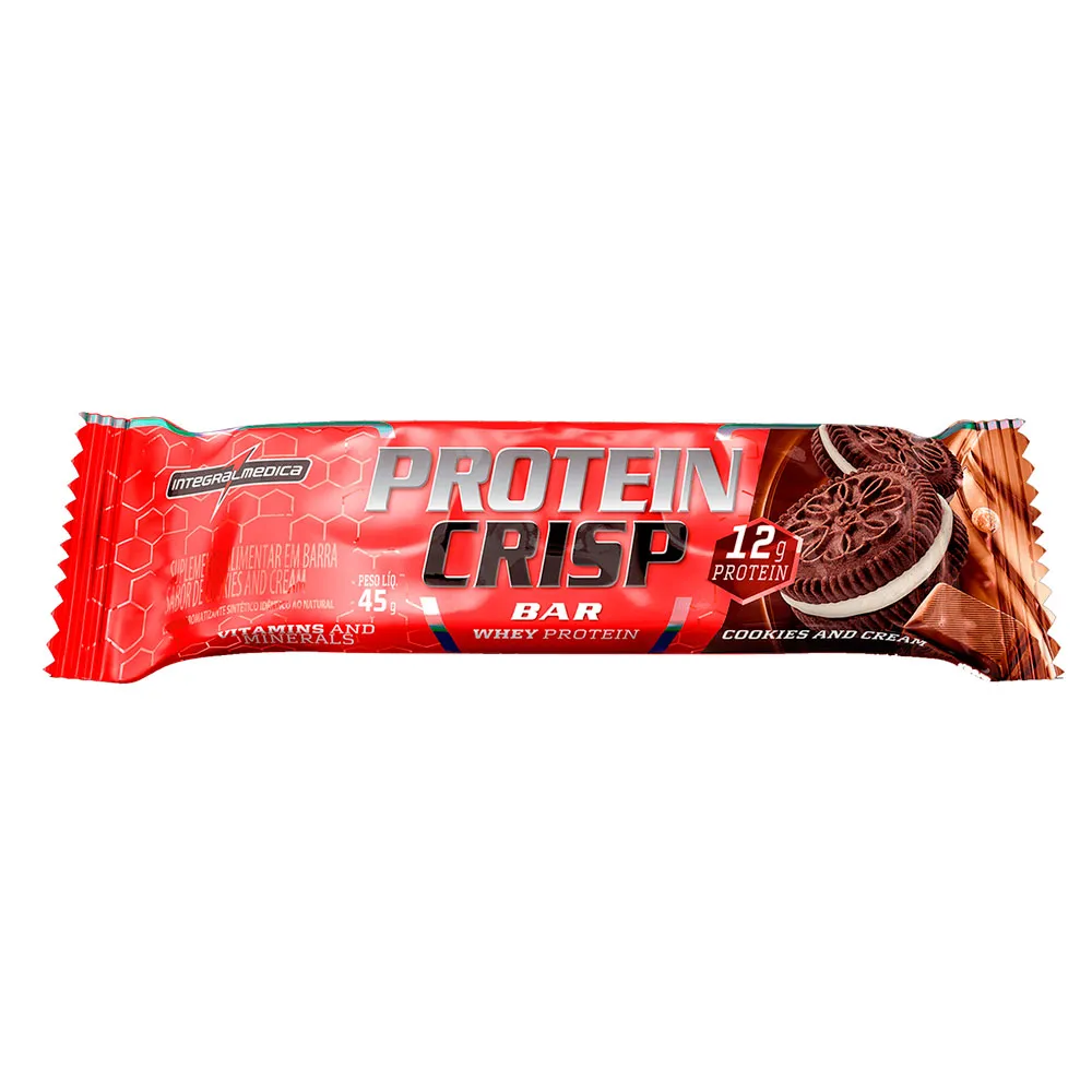 Barra Protein Crisp Bar 12g de Proteína Cookies and Cream 45g