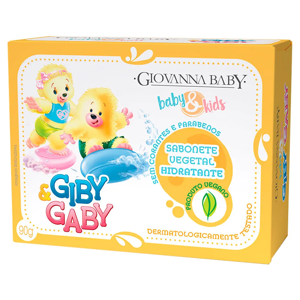 Sabonete em Barra Giovanna Baby & Kids Vegetal Hidratante Giby & Gaby 90g