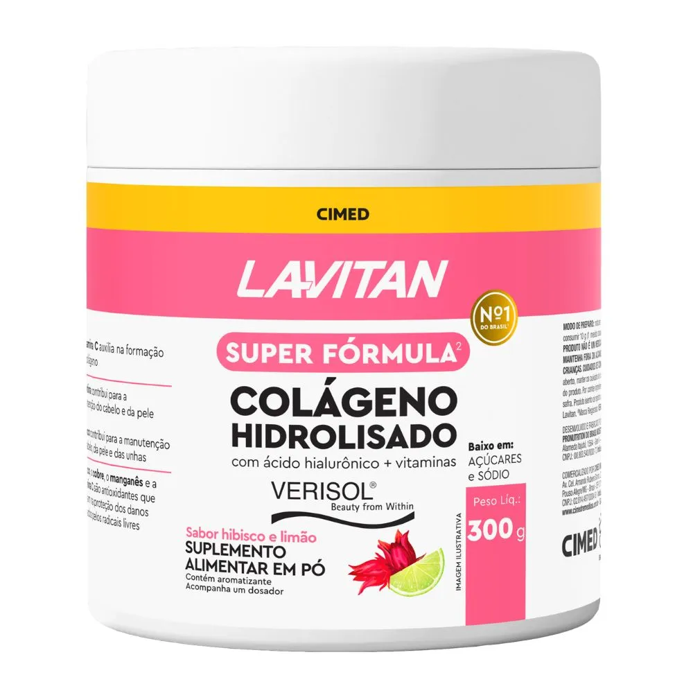 Lavitan Super Fórmula Colágeno Hidrolisado Suplemento em Pó 300g