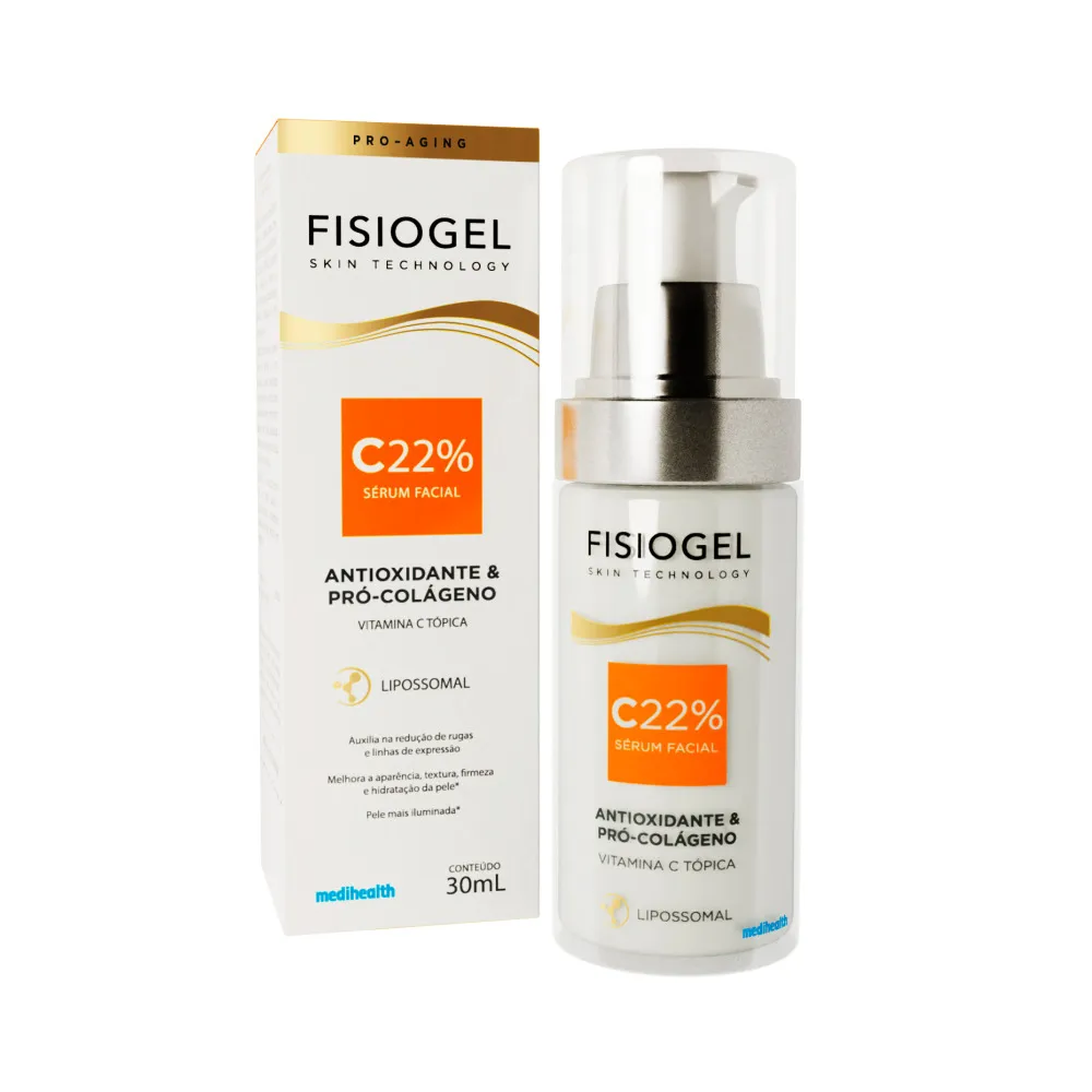 Sérum Facial Fisiogel C22% Antioxidante e Pro Colágeno 30ml