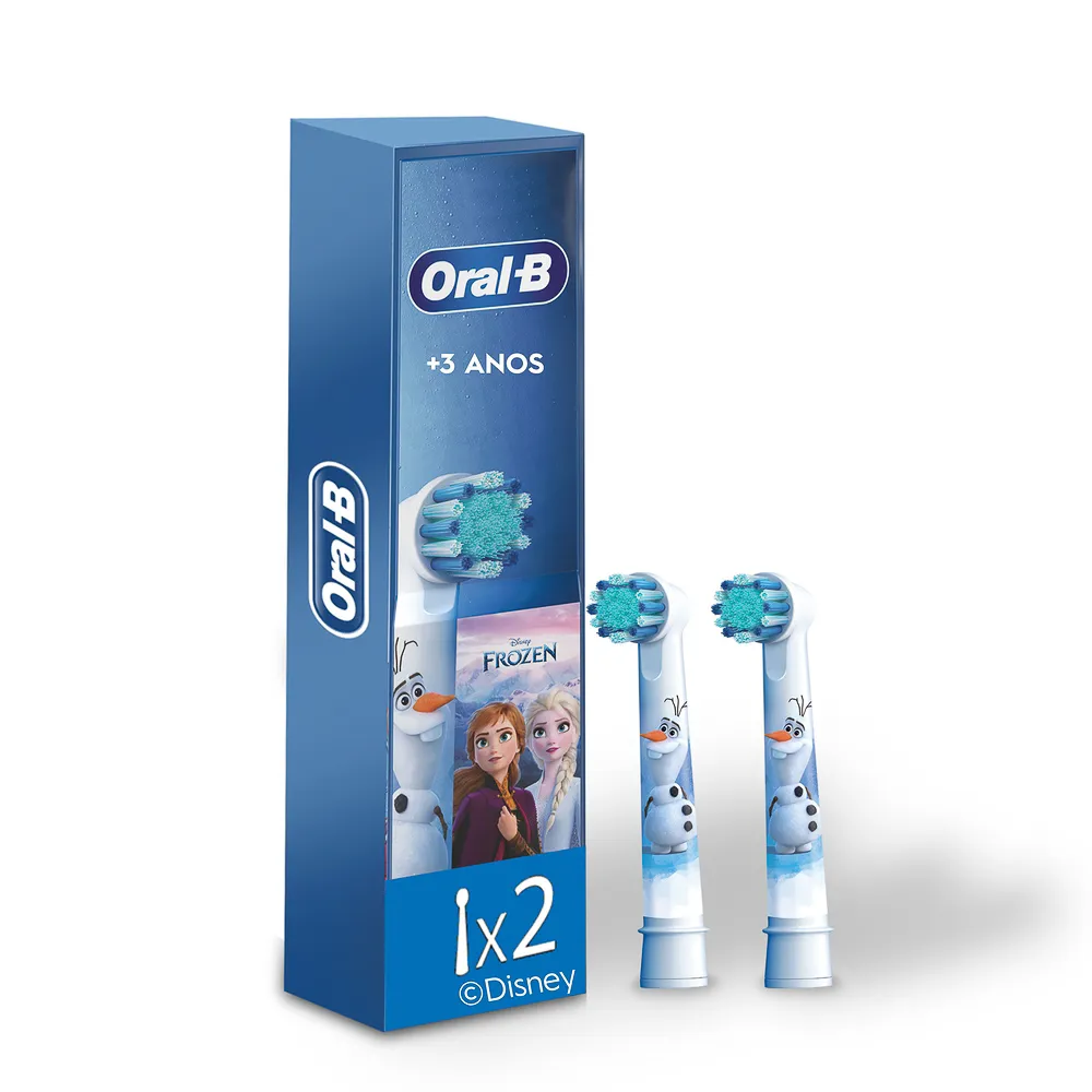 Refil Escova Dental Elétrica Oral-B Pro Kids Frozen 3Mais com 2 Unidades